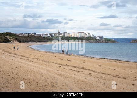 Penally Beach, près de Tenby, Pembrokeshire, West Wales Banque D'Images