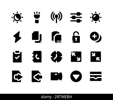 Icônes d'interface utilisateur pour n'importe quel but, parfait pour la conception de site Web et d'interface utilisateur. Illustration de Vecteur