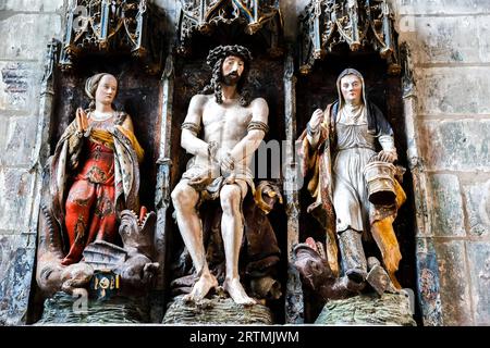 Église catholique Saint Etienne, Beauvais, France. Statues Banque D'Images