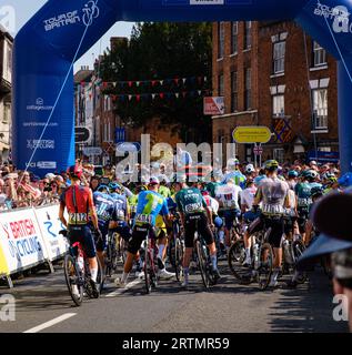 Le Tour de Grande-Bretagne 2023 - étape 7 de Tewkesbury à Gloucester Banque D'Images