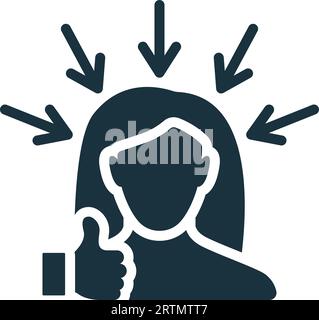 Icône d'auto-promotion. Signe simple monochrome de la collection freelance. Icône d'auto-promotion pour logo, modèles, conception Web et infographie. Illustration de Vecteur