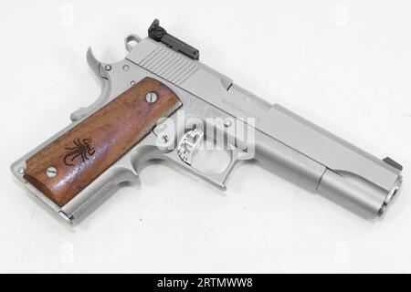 Pistolet Safari Arms Matchmaster modèle 911 en cal. 45ROUNDS Banque D'Images