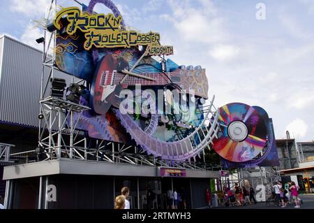 Le Rock n Roller Coaster à Disneyland Paris. Paris, France. Banque D'Images