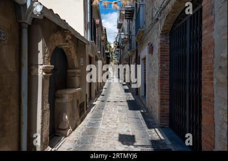 Gangi, uno dei borghi più belli d'Italia, Parco delle Madonie, Palerme, Sicile Banque D'Images
