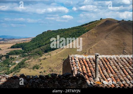 Gangi, uno dei borghi più belli d'Italia, Parco delle Madonie, Palerme, Sicile Banque D'Images