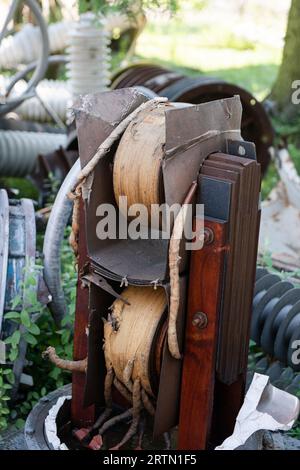 Installations énergétiques ukrainiennes après le bombardement par la Russie terroriste Banque D'Images