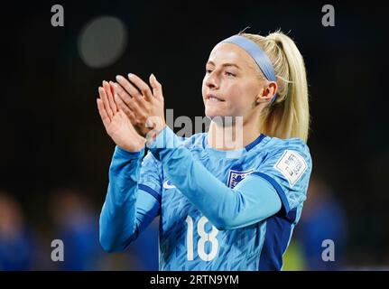 Photo de dossier datée du 16-08-2023 de l'anglaise Chloe Kelly, qui s'attend à ce que le jeu féminin continue de croître dans le pays malgré le chagrin final de la coupe du monde des Lionnes. Date de parution : jeudi 14 septembre 2023. Banque D'Images