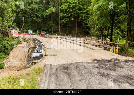 Pont en rénovation sur la route II260, République tchèque Banque D'Images