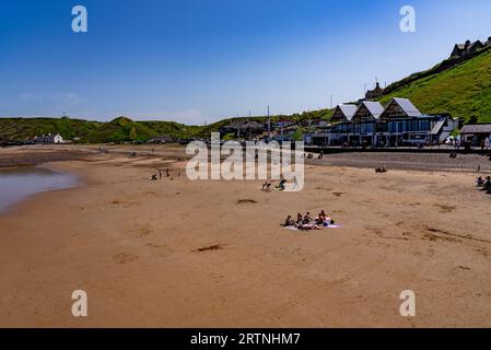 Saltburn par la mer paysages génériques et activités de plage Banque D'Images