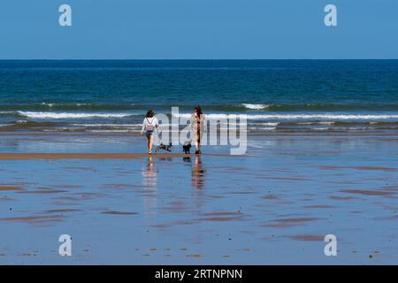 Saltburn par la mer paysages génériques et activités de plage Banque D'Images