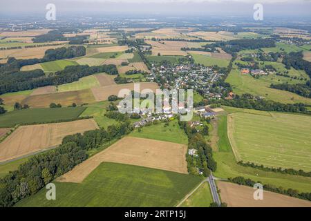 Luftbild, Schürenfeld Wiesen und Felder und Unnaer Straße zum Ortsteil Strickherdicke, Dellwig, Fröndenberg, Ruhrgebiet, Rhénanie-du-Nord-Westphalie, Deutschland ACHTUNGxMINDESTHONORARx60xEURO *** vue aérienne, Schürenfeld prairies et champs et Unnaer Straße à Strickherdicke, Dellwig, Fröndenberg, région de la Ruhr, Rhénanie du Nord Westphalie, Allemagne ATTENTIONxMINESTHONORARx60xEURO Banque D'Images