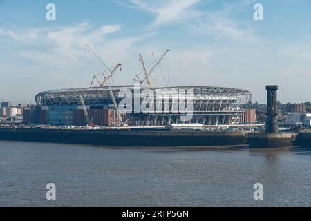 Le nouveau stade pour Everton football Club en construction à Liverpool au Royaume-Uni Banque D'Images