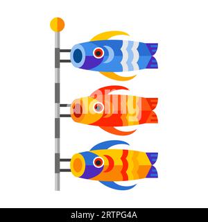 Icônes vectorielles plates colorées ou cerfs-volants en papier Illustration de Vecteur