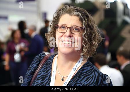 Londres, Royaume-Uni. 14 septembre 2023. Mme Christine Maxwell, directrice, cyberdéfense et risques à la DSEI Londres 2023. Crédit : Uwe Deffner/Alamy Live News Banque D'Images