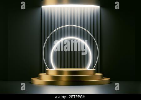 socle de présentation 3d. rendu 3d de maquette de podium de présentation à des fins d'affichage ou de publicité Banque D'Images