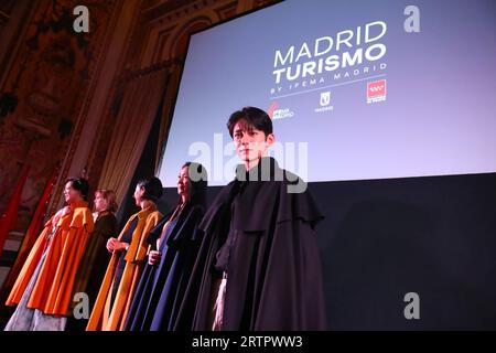 Madrid, Espagne. 14 septembre 2023. Chanteur, acteur et mannequin Jeon Changa vu lors de la cérémonie de nomination de l'ambassadeur international de Madrid Turismo. Cérémonie de nomination des premiers ambassadeurs internationaux de Turismo Madrid, au Palais Santoña. Turismo Madrid et IFEMA Madrid sont un projet commun de la Communauté de Madrid dans la promotion touristique et la destination sur les marchés internationaux. Crédit : SOPA Images Limited/Alamy Live News Banque D'Images