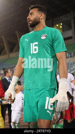 Egypte, le Caire - 12 septembre 2023 - Gabaski d'Egypte lors d'un match international amical entre l'Egypte et la Tunisie au Stade du 30 juin au Caire. Égypte Banque D'Images