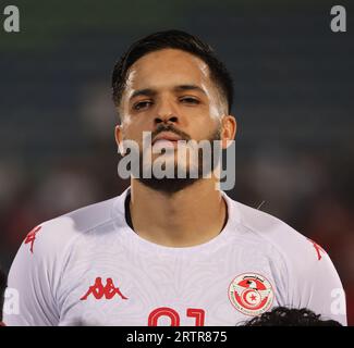 Egypte, le Caire - 12 septembre 2023 - Wajdi Kechrida de Tunisie, en tête, profil lors du match international amical entre l'Egypte et la Tunisie à la 30e. Banque D'Images