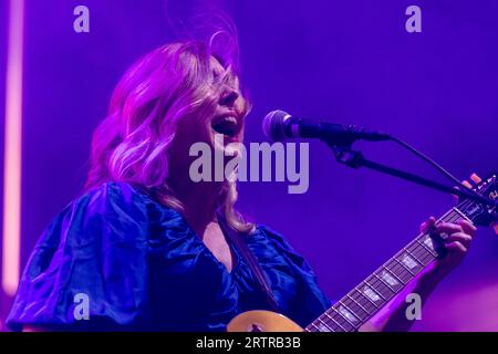 Seattle, États-Unis. 2 septembre 2023. Le groupe Olympia Sleater Kinney joue au Bumbershoot 2023. Banque D'Images