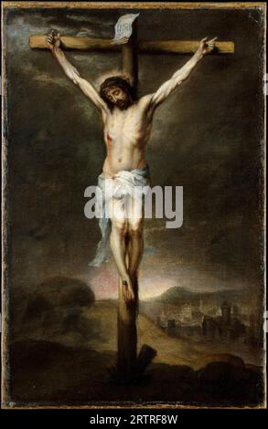 La Crucifixion, peinture à l'huile du peintre espagnol Bartolomé Esteban Murillo c1675 Banque D'Images