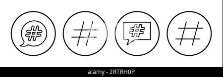 Vecteur d'icône hashtag. simbols hashtag Illustration de Vecteur