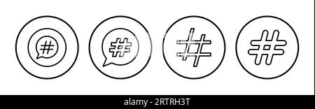 Vecteur d'icône hashtag. simbols hashtag Illustration de Vecteur