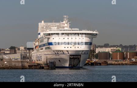 Plymouth, Devon, Royaume-Uni. 6 septembre 2023. Pont Aven a Brittany Ferries roro navire amarré à Millbay Docks Plymouth Royaume-Uni Banque D'Images