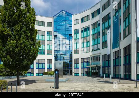 La Saechsische Aufbaubank - Foerderbank -, ou SAB en abrégé, a été fondée en 1991 et est l'institution de développement de l'État libre de Banque D'Images