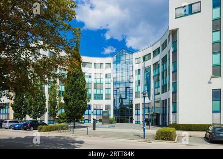 La Saechsische Aufbaubank - Foerderbank -, ou SAB en abrégé, a été fondée en 1991 et est l'institution de développement de l'État libre de Banque D'Images