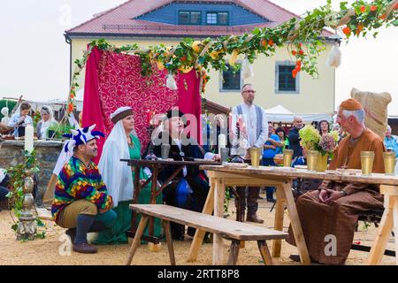 Fête de la vieille ville Bautzen 2018, eau, Art, lumière Banque D'Images