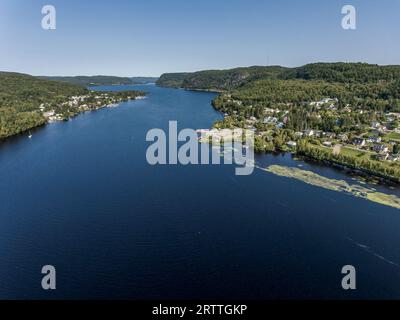 GRANDES PILES DE monuments historiques près du parc national de la Mauricie Québec, Canada par une belle journée. Banque D'Images