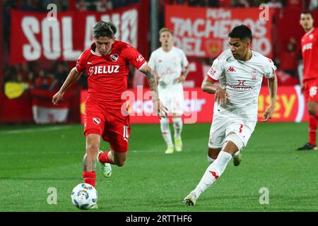 Buenos Aires, Argentine. 15 septembre 2023. Santiago Toloza de l'Independiente lors du match pour la 4e manche de la coupe Argentine Liga Profesional de Fútbol Binance au stade Ricardo Bochini ( crédit : Néstor J. Beremblum/Alamy Live News Banque D'Images