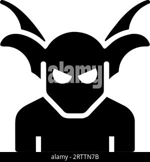 silhouette de personnage de démon Illustration de Vecteur
