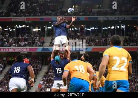 Lille, France. 14 septembre 2023. Julien Mattia/le Pictorium - coupe du monde de rugby France-Uruguay - 14/09/2023 - France/hauts de France/Lille - lors du match de coupe du monde de rugby 2023 entre la France et l'Uruguay au Stade Pierre Mauroy, Lille, le 14 septembre 2023. Crédit : LE PICTORIUM/Alamy Live News Banque D'Images