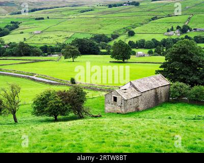 Field Barn de la Nidderdale Way près de Middlesmoor dans Upper Nidderdale Nidderdale AONB North Yorkshire Angleterre Banque D'Images