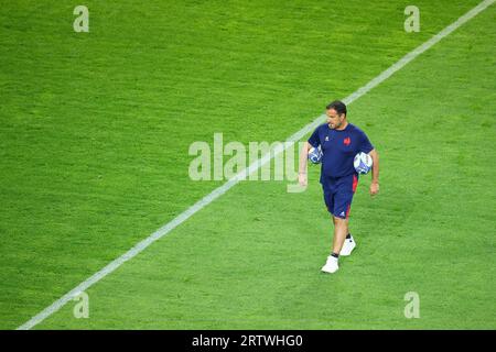 Lille, France. 14 septembre 2023. Laurent Labit lors du match de coupe du monde de rugby entre la France et l'Uruguay au Stade Pierre Mauroy le 14 septembre 2023 à Lille. Photo Baptiste Paquot/ABACAPRESS.COM crédit : Abaca Press/Alamy Live News Banque D'Images