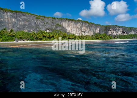 Makatea, Archipel des Tuamotu, Polynésie française. Banque D'Images