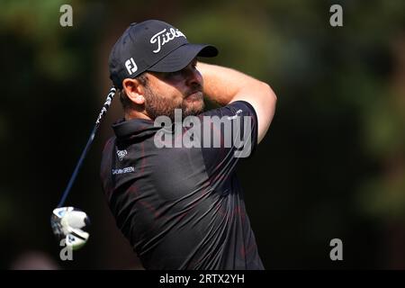 Jordan Smith le 8e jour du championnat BMW PGA 2023 au Wentworth Golf Club à Virginia Water, Surrey. Date de la photo : Vendredi 15 septembre 2023. Banque D'Images