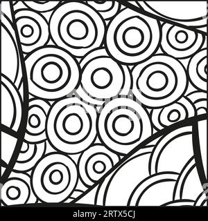 Fond ornemental abstrait dessiné à la main, peut être utilisé pour la page de livre de coloriage, illustration vectorielle Illustration de Vecteur