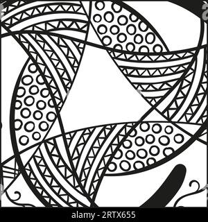 Fond ornemental abstrait dessiné à la main, peut être utilisé pour la page de livre de coloriage, illustration vectorielle Illustration de Vecteur