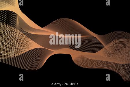Vecteur élégant fond abstrait avec des lignes d'or de luxe. Conception de vecteur de lumière dorée. Illustration de Vecteur