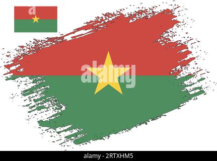Pinceau Design Burkina-faso vecteur de drapeau Illustration de Vecteur