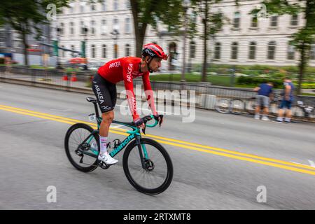 Le GRAND PRIX CYCLISTE DE QUÉBEC 2023 se déroule dans les rues de la vieille ville. Banque D'Images