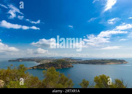 Paysage de l'île de Procida de la soi-disant table du roi à la réserve naturelle de Vivara, Naples, Italie Banque D'Images