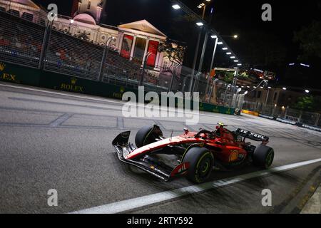 Singapour, Singapour. 15 septembre 2023. #55 Carlos Sainz (ESP, Scuderia Ferrari), Grand Prix F1 de Singapour au Marina Bay Street circuit le 15 septembre 2023 à Singapour, Singapour. (Photo de HOCH ZWEI) crédit : dpa/Alamy Live News Banque D'Images