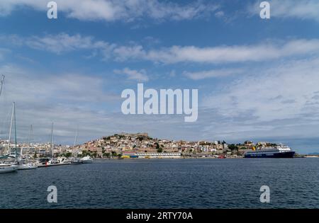 Ville de Kavala située dans le nord de la Grèce Banque D'Images