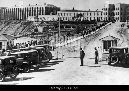 San Quentin, Californie le 16 janvier 1935. L'entrée de la prison de San Quentin dans le comté de Marin. Banque D'Images