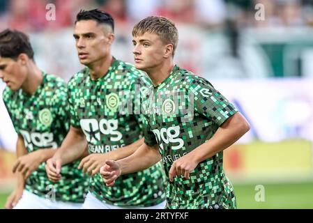 Groningen, pays-Bas. 15 septembre 2023. GRONINGEN, PAYS-BAS - SEPTEMBRE 15 : Wouter Prins du FC Groningen se réchauffe lors du match néerlandais Keuken Kampioen Divisie entre le FC Groningen et ado Den Haag à Euroborg le 15 septembre 2023 à Groningen, pays-Bas (photo de Pieter van der Woude/ Orange Pictures) crédit : Orange pics BV/Alamy Live News Banque D'Images