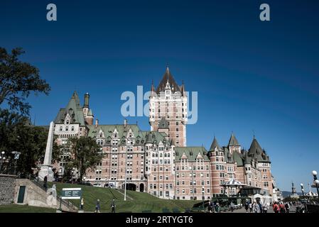 Canadá QUÉBEC 15-09-2023 Château Frontenac es un Hotel histórico de estilo château situado en la Ciudad de Quebec, (provincial Banque D'Images