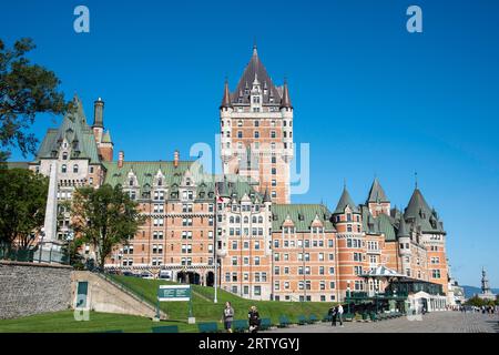 Canadá QUÉBEC 15-09-2023 Château Frontenac es un Hotel histórico de estilo château situado en la Ciudad de Quebec, (provincial Banque D'Images